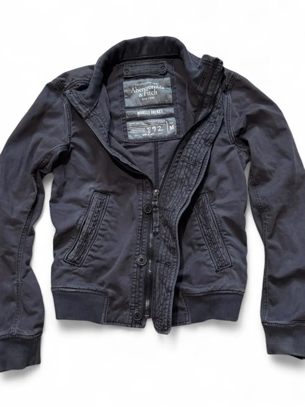Authentic Vintage Abercrombie & Fitch Wakely Jacket Men's M Y2K Distressed Moto